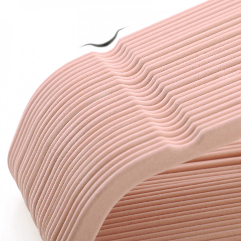 Umerașe din plastic cu catifea set 50 bucăți | roz č.5