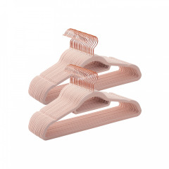 Umerașe din plastic cu catifea set 50 bucăți | roz