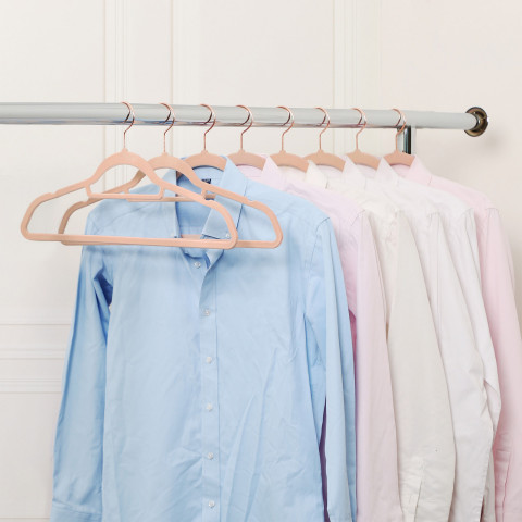 Umerașe din plastic cu catifea set 50 bucăți | roz č.2