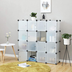 Organizator modular tip raft 153 × 31 × 153 cm | alb č.1
