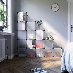 Organizator modular tip raft 153 × 31 × 153 cm | alb č.2