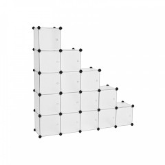 Organizator modular tip raft 153 × 31 × 153 cm | alb č.3