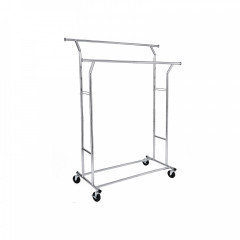 Suport mobil pentru haine 129–169 cm | crom č.2