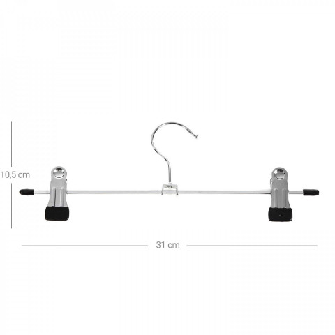 Umerașe metalice pentru pantaloni set 20 bucăți | argintiu-negru č.6