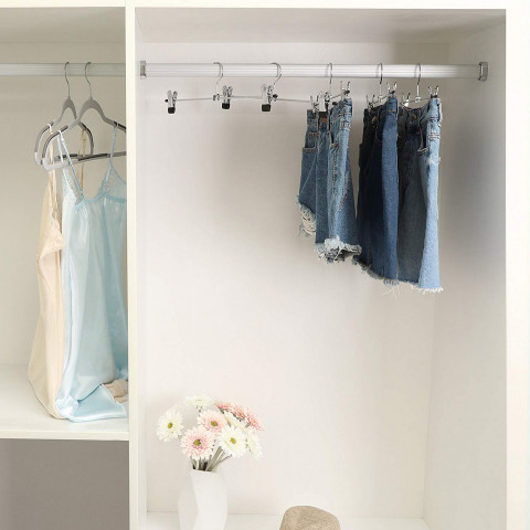 Umerașe metalice pentru pantaloni set 20 bucăți | argintiu-negru č.3