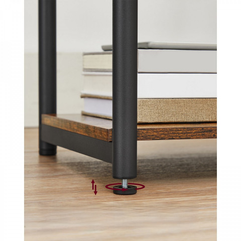 Odkládací stolek se zásuvkou 30 x 34 x 58 cm | rustikální hnědá-černá č.6