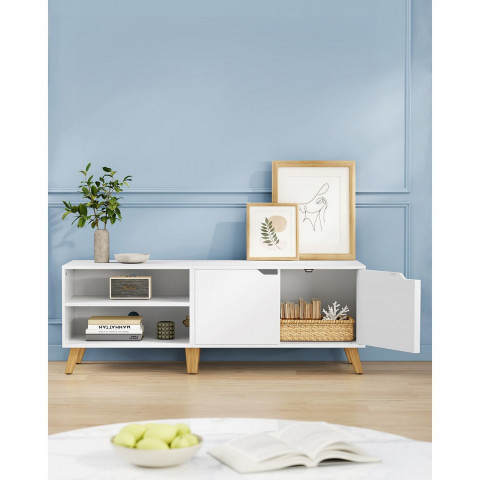 TV stolek 140 x 40 x 50 cm | bílý č.2