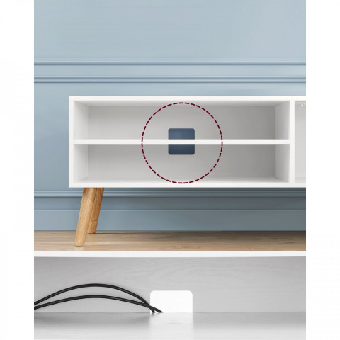 Nízký TV stolek 40 x 120 x 49 cm | bílý č.5