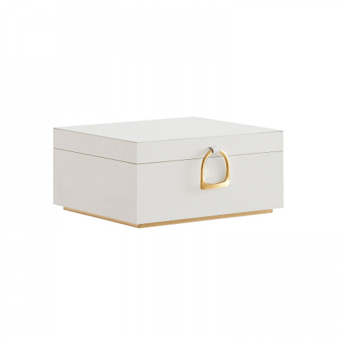 Organizator pentru bijuterii cu 2 niveluri | alb și auriu č.4