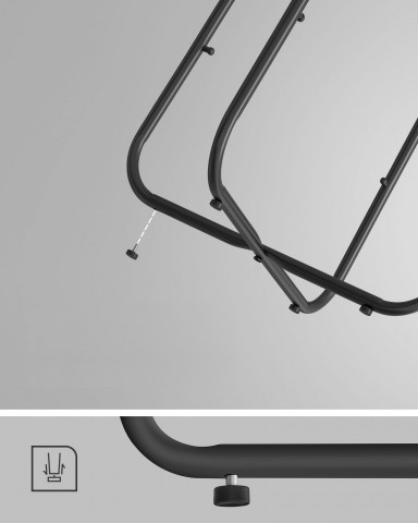 Kulatý konferenční stolek s košíčkem Ø 45 cm | šedo-černý č.5