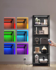 Raft versatil cu 6 niveluri și iluminare LED | negru č.3
