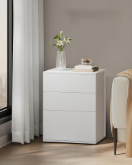 Noptieră cu 3 sertare 35 x 45 x 58,7 cm | alb + bej cappuccino č.1