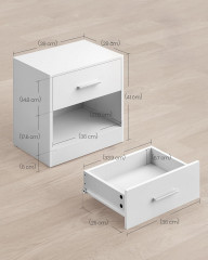 Set de 2 noptiere | alb č.2