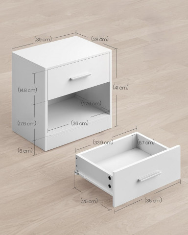 Set de 2 noptiere | alb č.2