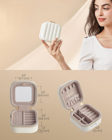 Cutie de voiaj pentru bijuterii | alb č.3