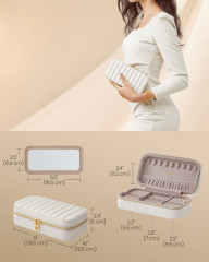 Cutie de voiaj pentru bijuterii | alb č.3