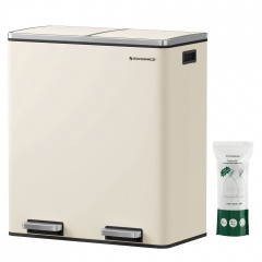 Kuchyňský odpadkový koš 2 x 30l | bílý č.2