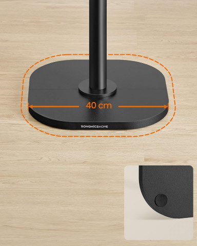 Cuier pentru haine 40 x 40 x 175,3 cm | negru č.4