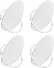 Cuiere pentru haine 4 bucăți | albe č.3