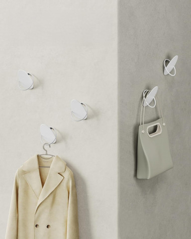 Cuiere pentru haine 4 bucăți | albe č.2