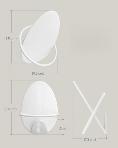 Cuiere pentru haine 4 bucăți | albe č.4