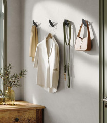 Cuiere cârlige pentru haine 4 bucăți | negre č.1