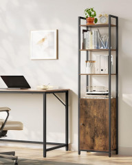 Dulap bibliotecă rustică cu 6 niveluri | 24 × 40 × 159,5 cm č.1