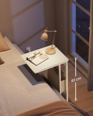 Noptieră cu sertare, 30 x 40 x 62 cm | alb č.3