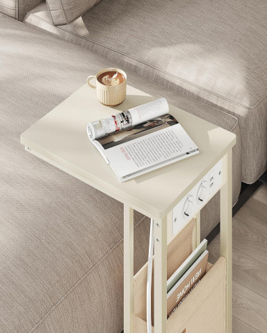 Noptieră cu sertare, 30 x 40 x 62 cm | alb č.4