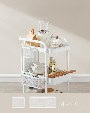 Căruț de bucătărie 32,3 × 43,3 × 73,9 cm | alb č.3