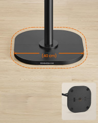 Cuier pentru haine 40 x 40 x 175,3 cm | negru č.3