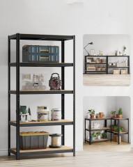 Raft reglabil cu 5 niveluri 200 × 100 × 50 cm | negru č.1