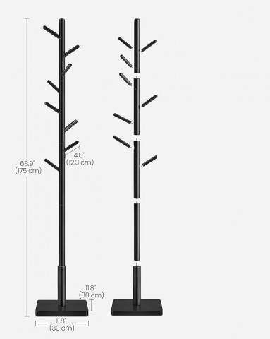 Cuier pentru haine | negru č.2