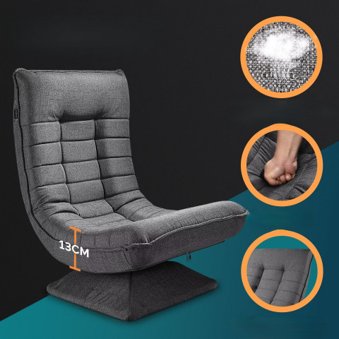 Fotoliu reglabil Aberdeen | gri č.4