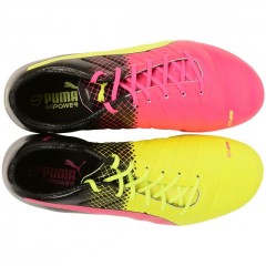 Ghete de fotbal Puma evoPOWER 1.3 Tricbuc.AG 10358201 | Yellow - Pink - Black | mărimea 44 (US 10,5 / UK 9,5) č.2