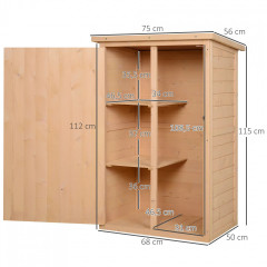 Dulap pentru unelte de grădină 75x56x115 cm | culoare naturală č.2