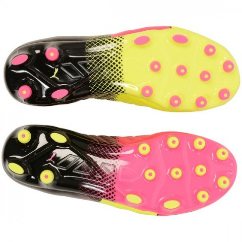 Ghete de fotbal Puma evoPOWER 1.3 Tricbuc.AG 10358201 | Yellow - Pink - Black | mărimea 44 (US 10,5 / UK 9,5) č.4