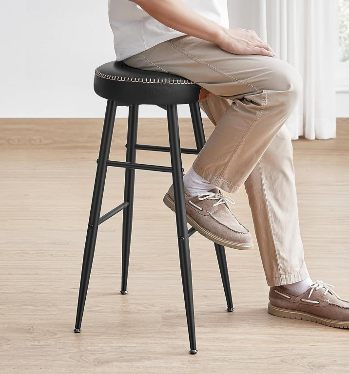 Barové židle černé | 2 kusy