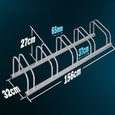Suport metalic pentru 5 biciclete 156 x 32 x 27 cm č.4
