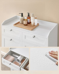 Dulap de baie cu spațiu de depozitare și 2 sertare 40 x 78,9 x 80,2 cm | alb č.3