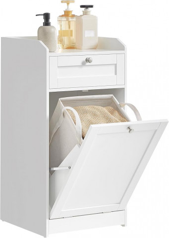 Dulap de baie cu spațiu de depozitare 40 x 40 x 80,2 cm | alb č.4