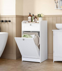 Dulap de baie cu spațiu de depozitare 40 x 40 x 80,2 cm | alb