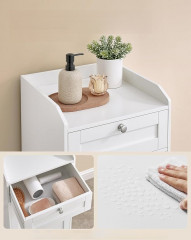 Dulap de baie cu spațiu de depozitare 40 x 40 x 80,2 cm | alb č.3