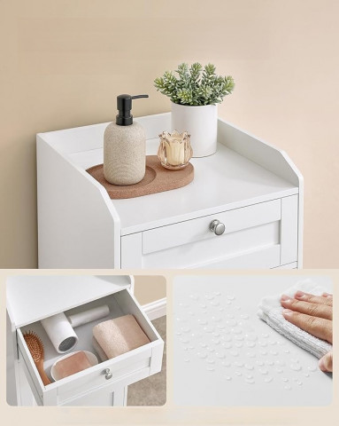 Dulap de baie cu spațiu de depozitare 40 x 40 x 80,2 cm | alb č.3