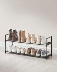 Pantofar metalic cu 2 niveluri | 30 × 92 × 34 cm, negru č.2