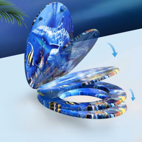 Capac WC Sealife cu închidere lentă č.5