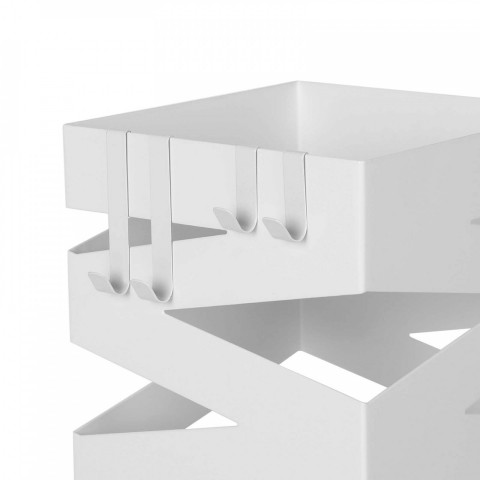 Suport metalic pentru umbrele 15,5 x 15,5 x 49 cm | alb č.3