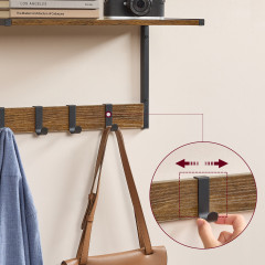 Nástěnný věšák na kabáty sada 2ks 50 x 24,2 x 26,5 cm | rustikální hnědá č.3