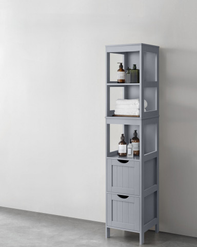 Dulap îngust pentru baie 30 x 30 x 141,5 cm | gri č.4