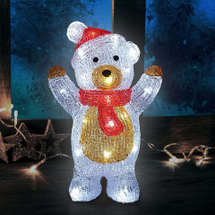 Figurină LED acrilică de Crăciun – Ursuleț